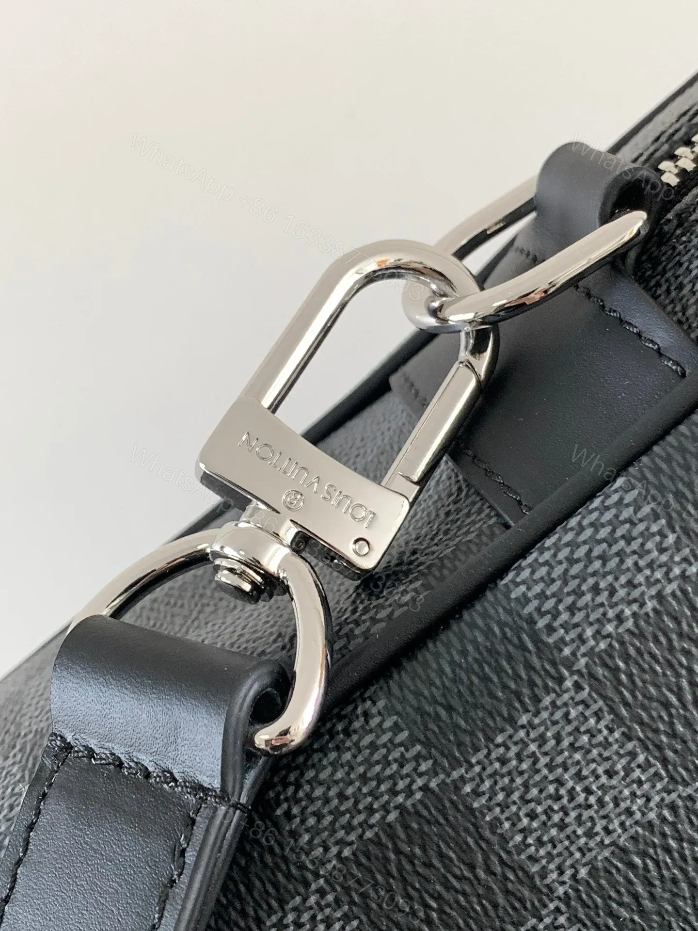 View 7 of LV DUO CROSSBAG BAG 42 IN BLACK EMBOSSED CALFSKIN