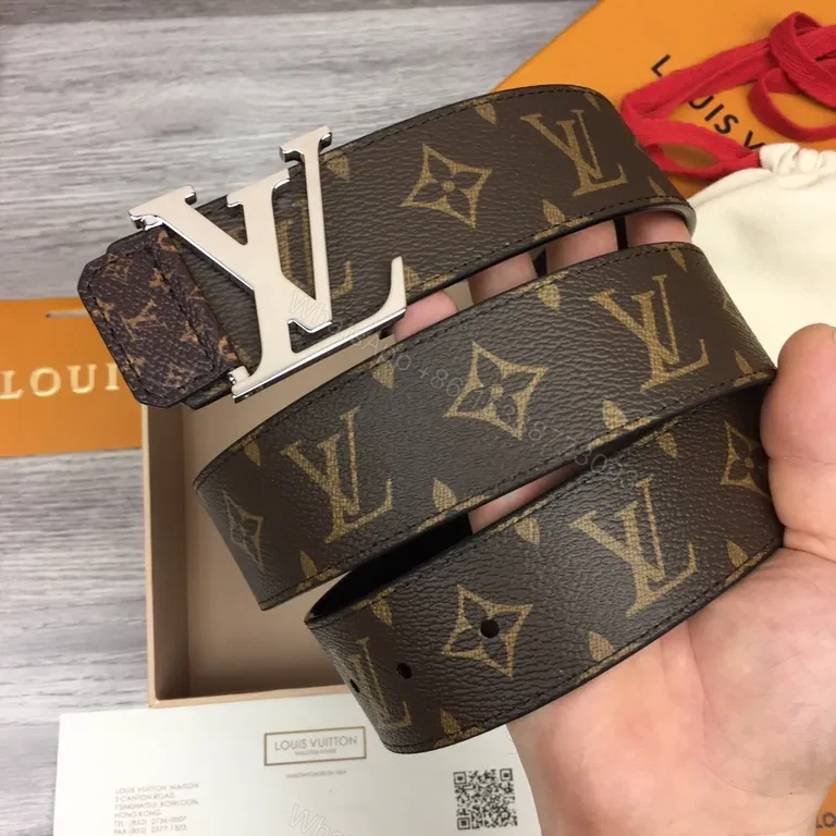 View 7 of Icon Monogram Belt: Luxury LV Canvas, Silver Buckle, 3.8cm