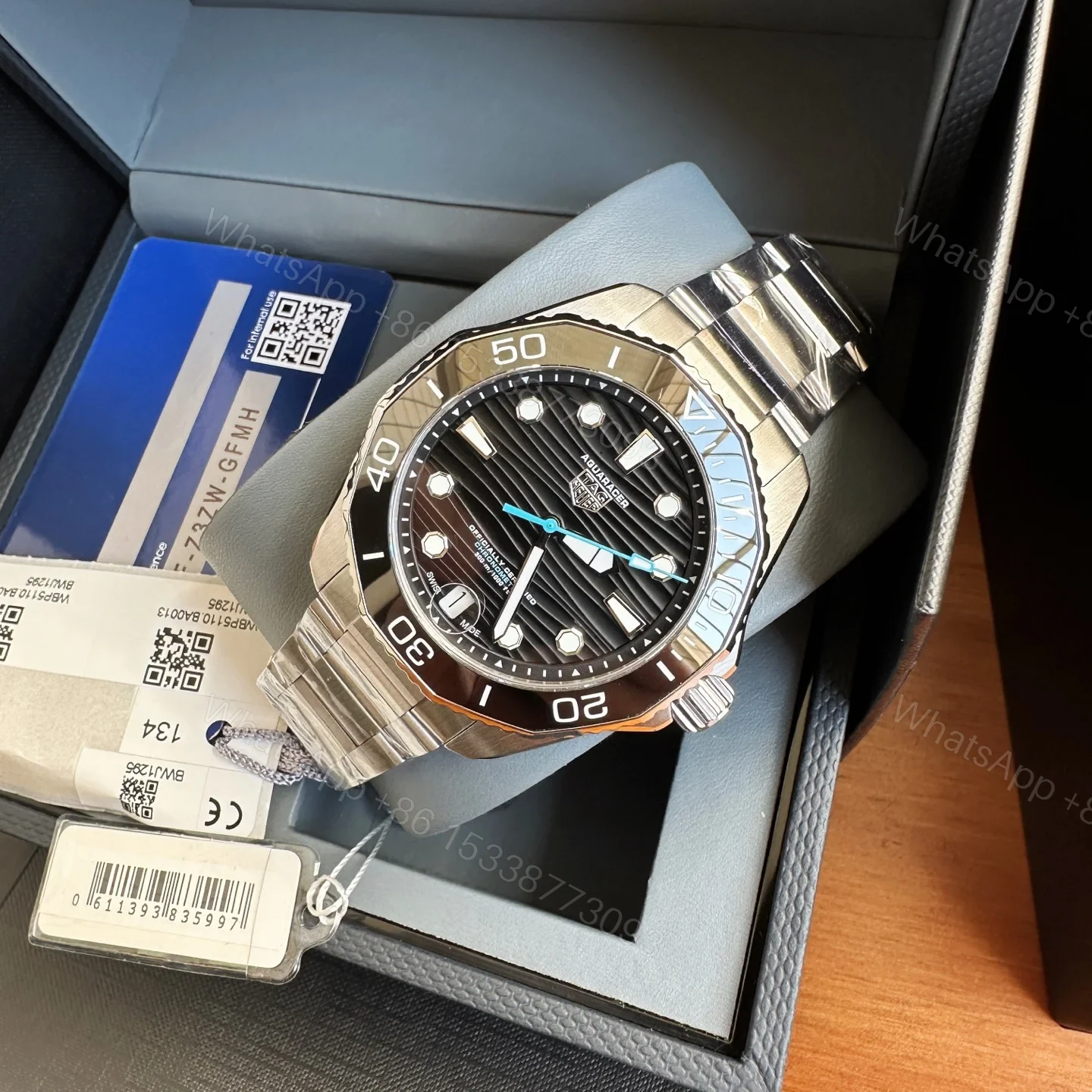 View 4 of TAG Heuer Aquaracer Professional 300 36 Stainless Steel Black Bracelet WBP231D.BA0626