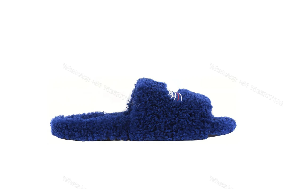 View 5 of Balenciaga Furry Slide Blue 654747W2DO14096