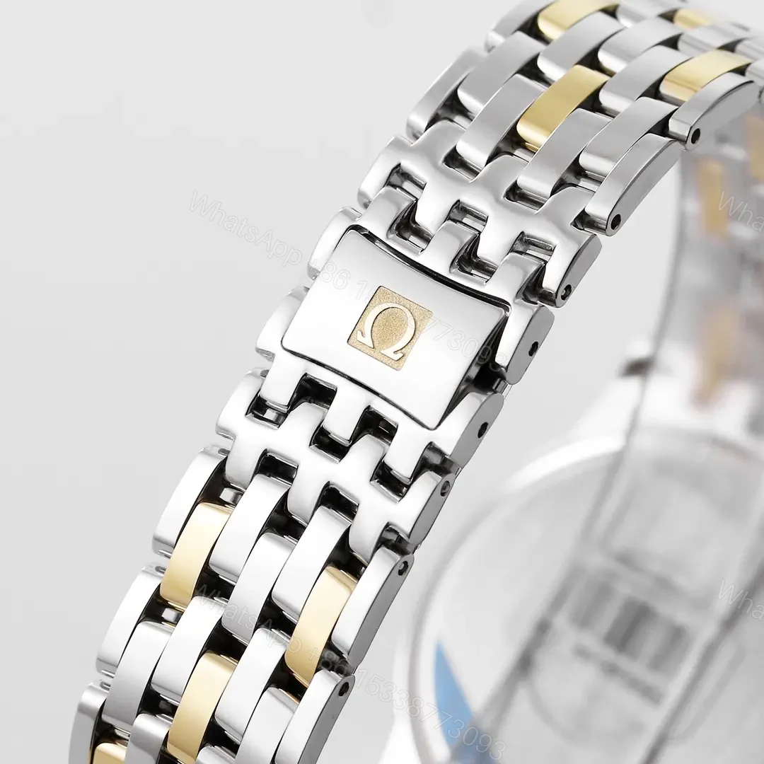 View 7 of Omega De Ville Prestige Butterfly Series Watch Champagne Dial Two-Tone Stainless Steel Bracelet 39.5mm x 10mm Case Size