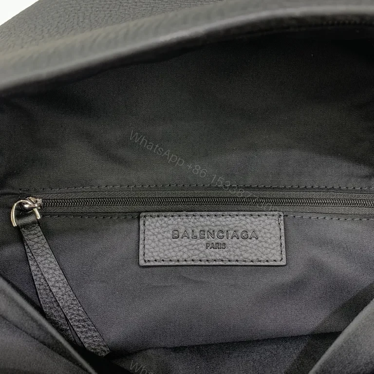View 5 of Balenciaga Black Pebbled Leather Backpack: City Luxe Everyday Carry