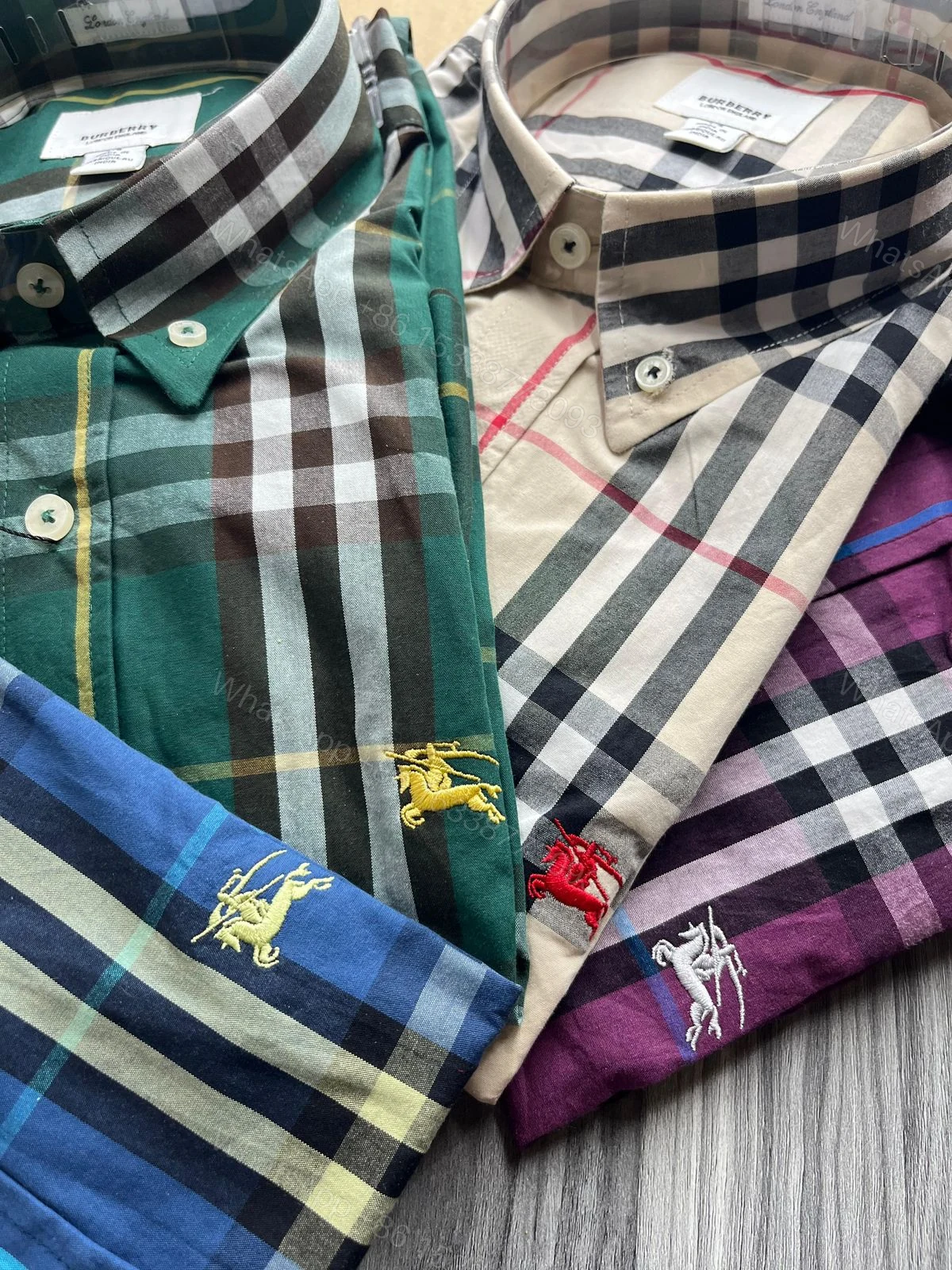 View 3 of FIRST COPY BURBERRY PAPER COTTON CHECK SHIRT