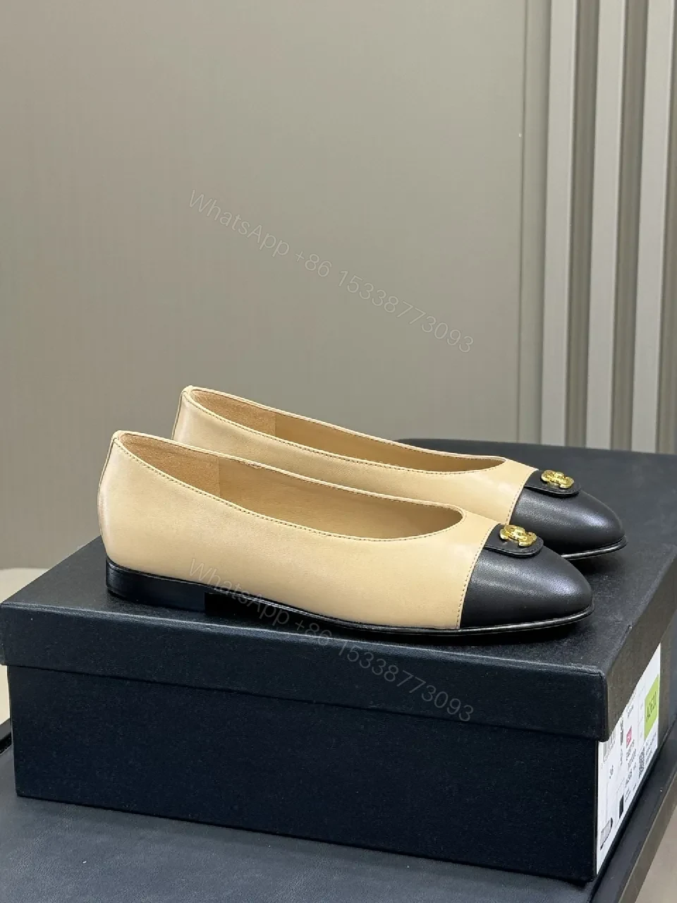 View 3 of Two-Tone Two-Tone Ballerinas: Everyday Luxury Flats