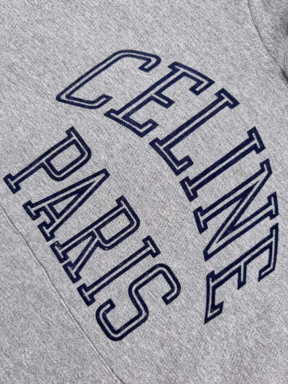 View 3 of Grey Melange Hoodie - Soft Fleece, Logo Detail, Casual Luxury
