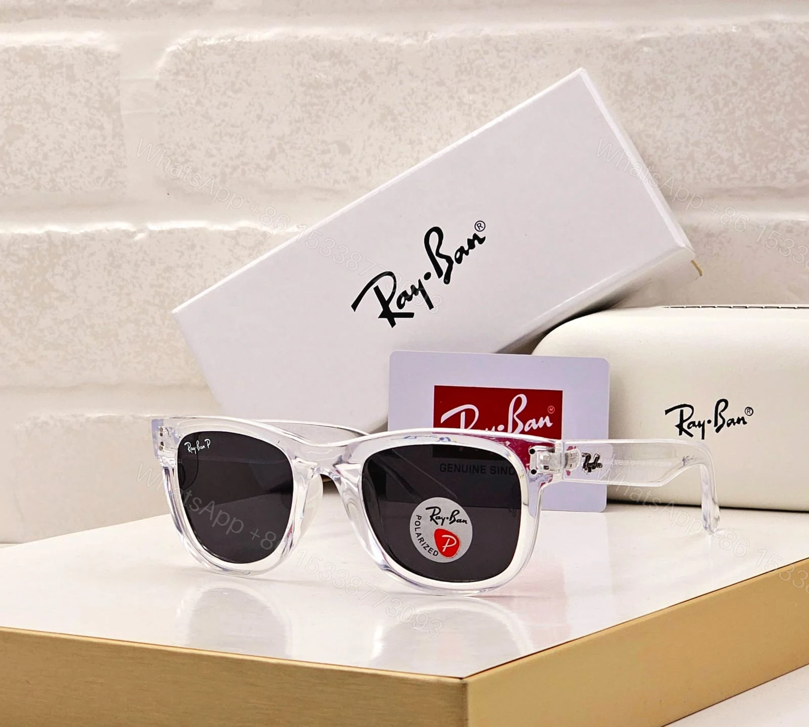 Ray-Ban Wayfarer Blue-Pink Acetate Sunglasses — view 1