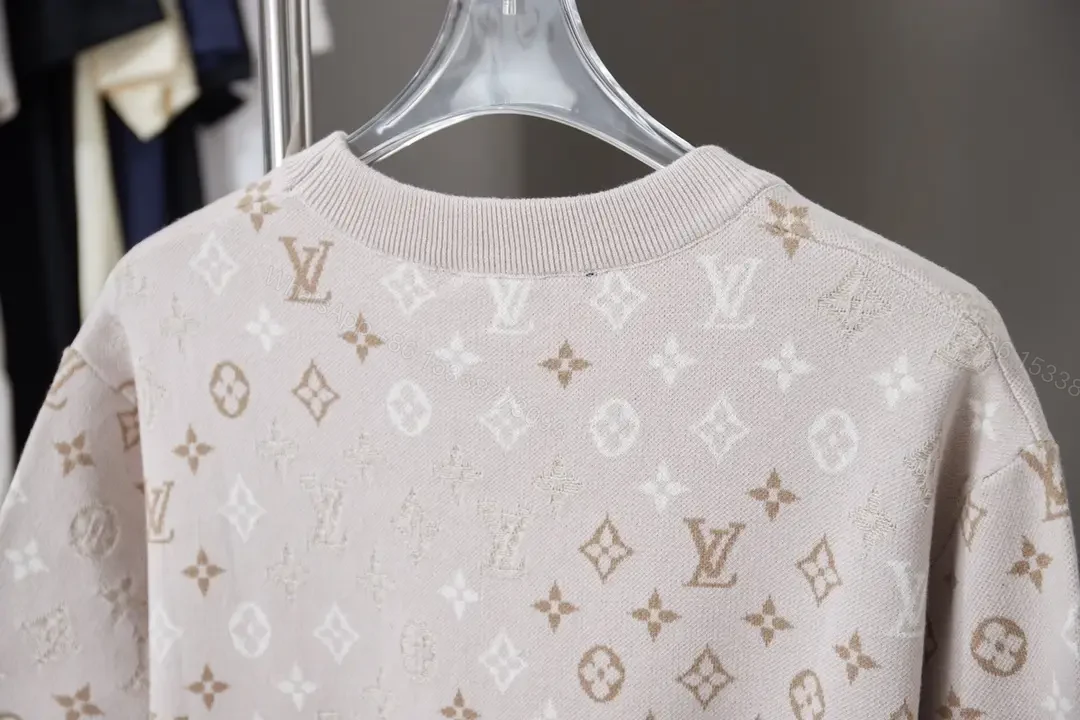 View 2 of Soft-Print Monogram Knit: Subtle Luxury in Textured Cotton