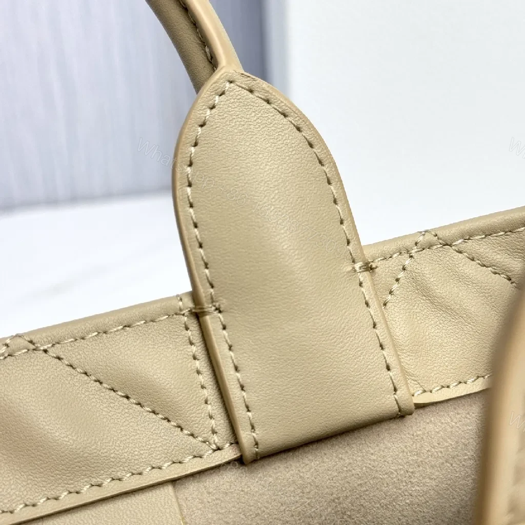 View 6 of Quilted Mini Satchel: Neutral Beige, Crossbody Charm