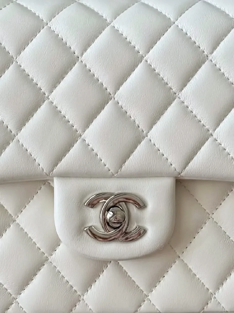 View 3 of White Quilted Chain-Strap Flap Bag: Luxe Everyday Style