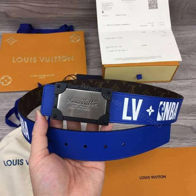 View 4 of LOUIS VUITTON X NBA 3 STEPS 40MM REVERSIBLE MONOGRAM CANVAS BELT – B97