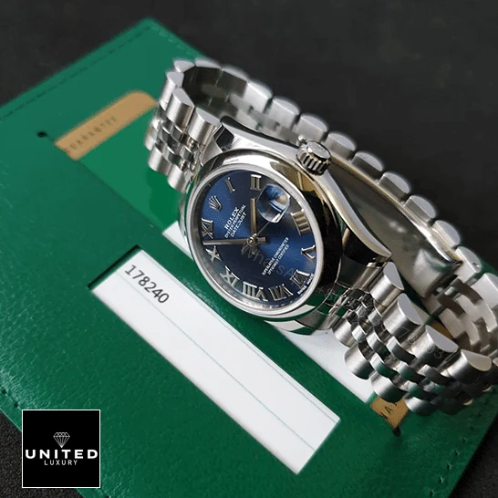 View 11 of Rolex Datejust 178240-0037 Midsize Blue Steel Replica