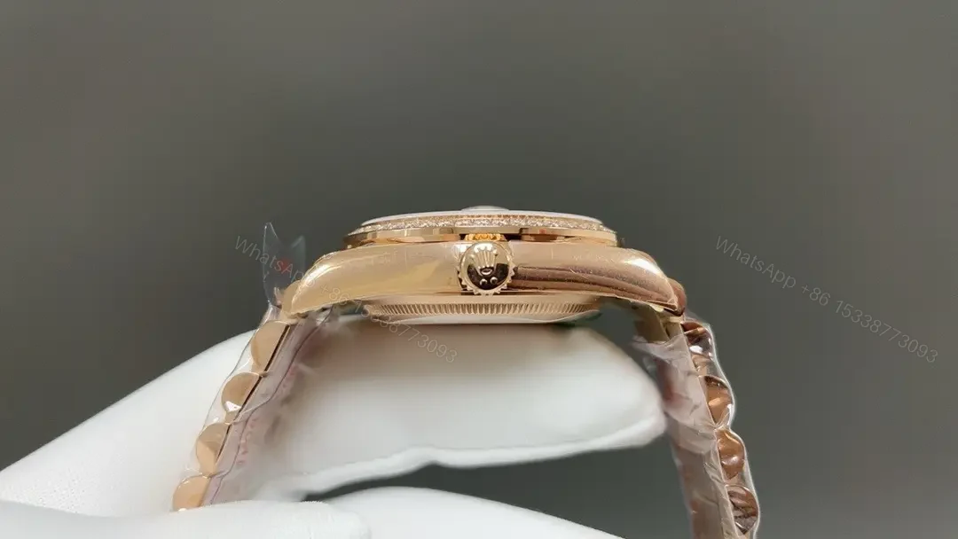 View 4 of Rolex Day-Date 36 Everose Gold Diamond Brown Ombré-Diamond President 128345RBR-0040