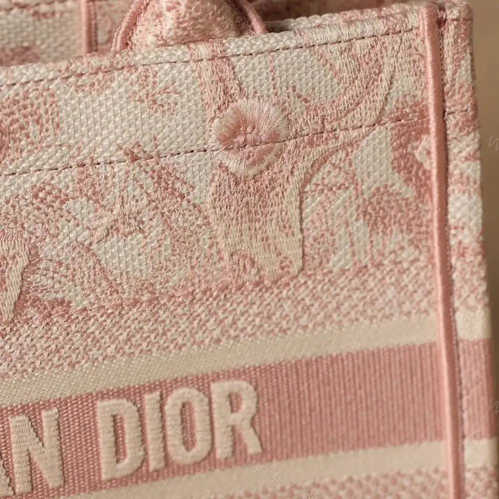 View 9 of 高仿Dior*BookTote系列粉色茹伊手袋