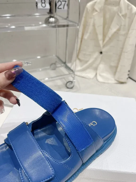 View 9 of Blue Dior-Inspired Sandals: Luxe Comfort & All-Day Support