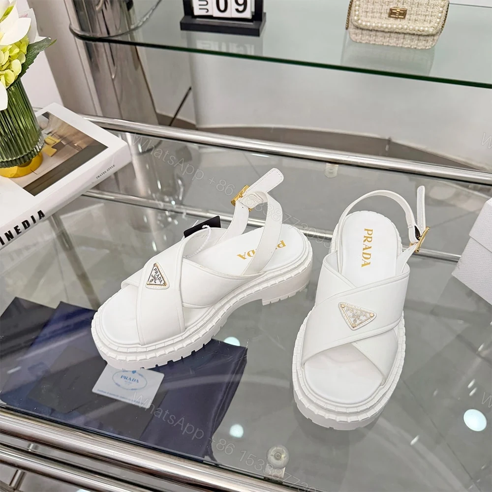 View 4 of PRADA Leather sandals 749453