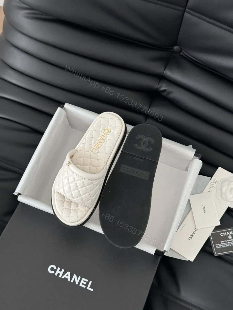 View 2 of Textured Quilted Slide: Effortless Everyday Luxury