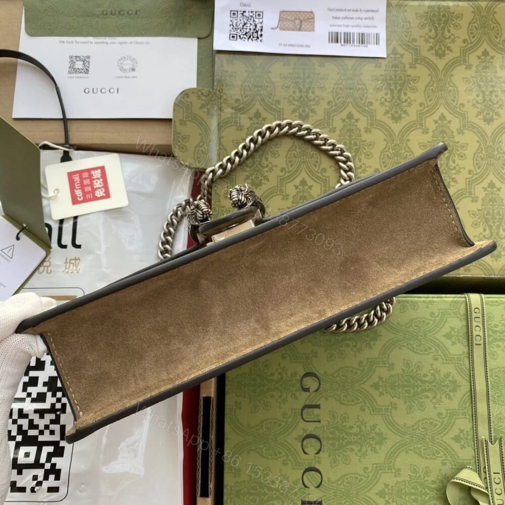 View 11 of Gucci Dionysus Small Shoulder Bag Beige And Ebony 25Cm 499623 92TJN 8660