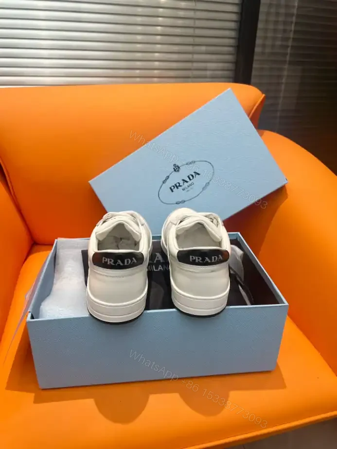 View 4 of PRADA DOWNTOWN LEATHER SNEAKERS IN WHITE – PRD010