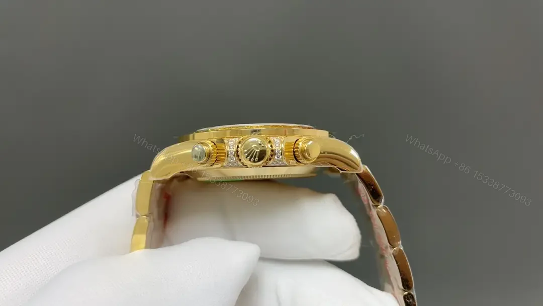 View 4 of Rolex Daytona Rainbow Yellow Gold replica 40MM Oyster Bracelet Edition RG-DAYTONA-RAINBOW-YG-OYSTER-40