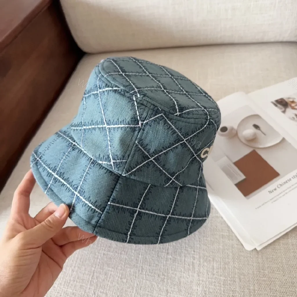 View 5 of Denim Quilted Bucket Hat: Structured Luxury Cap