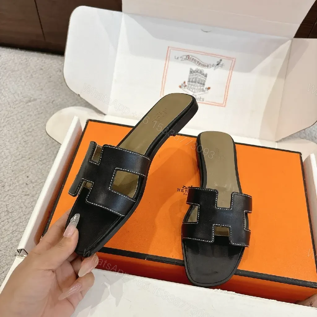 View 3 of Open-Back Leather Slide: Minimalist Luxury Comfort