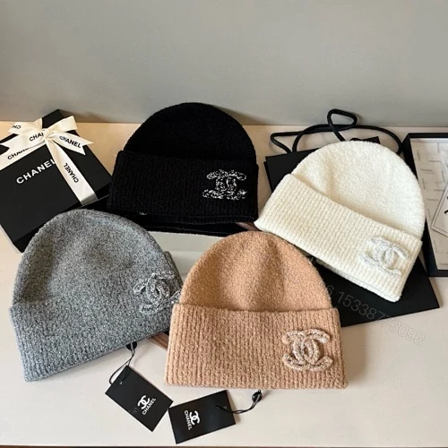 View 8 of Chanel Knit Beanie In Black