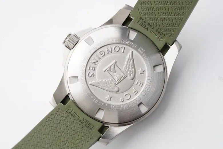 View 8 of Longines Conquest Green Diver Watch Stainless Steel Case Ceramic Bezel Automatic Movement