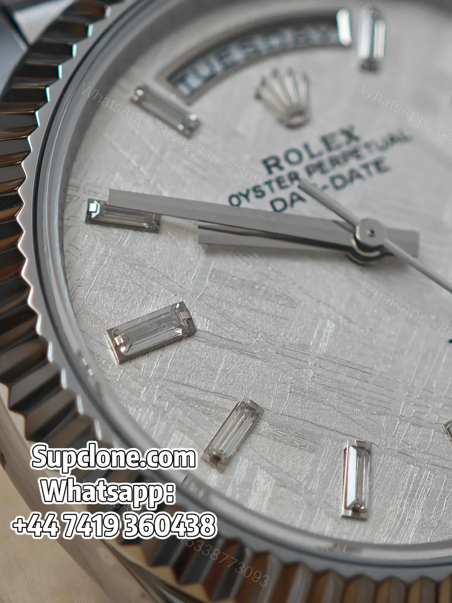 View 4 of Rolex Day-Date 40mm Meteorite Diamond Dial – Super Clone 1:1 Cal. 3255
