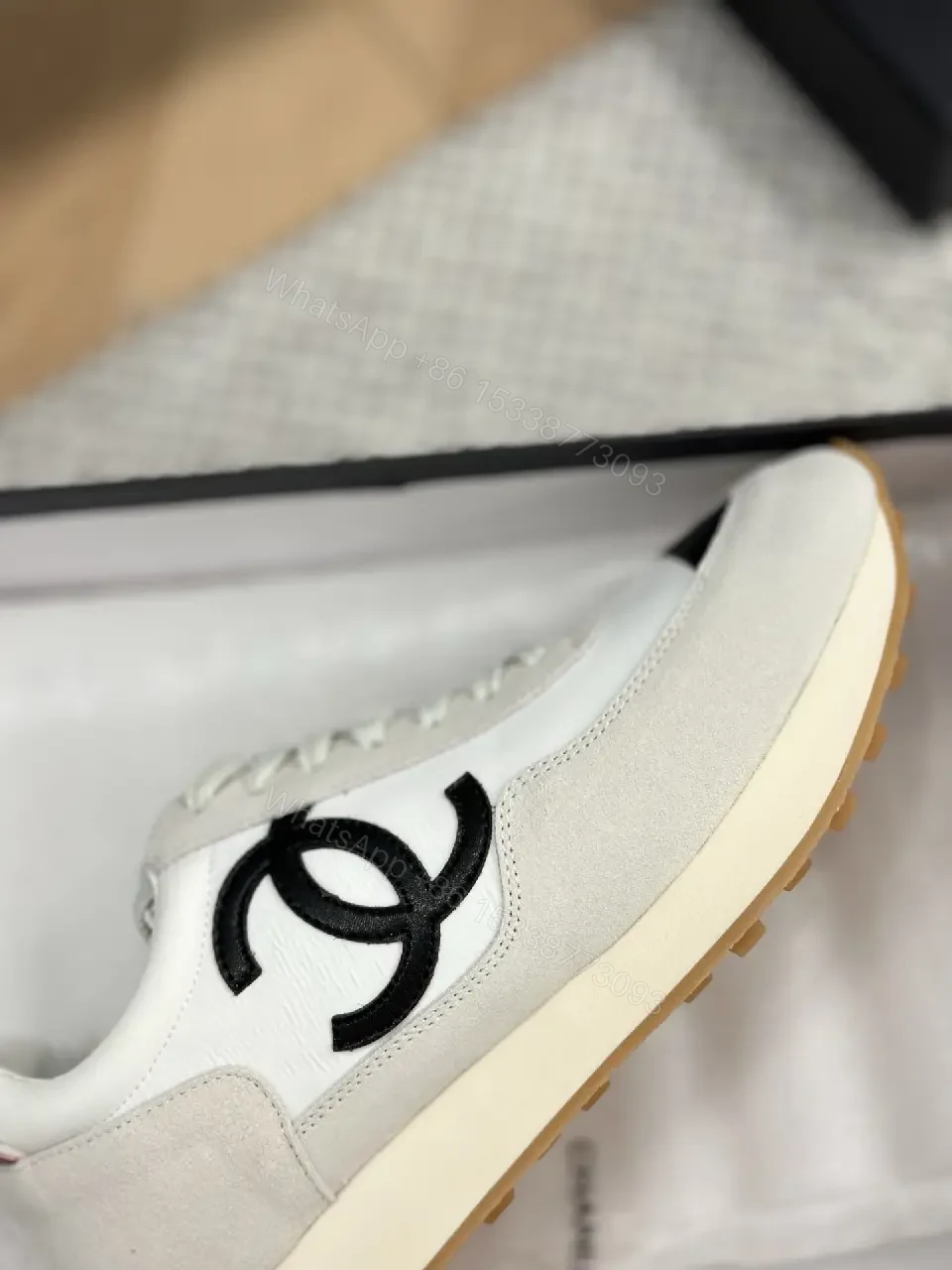 View 6 of Lux Suede-Leather High-Top Sneakers with Iconic Logo