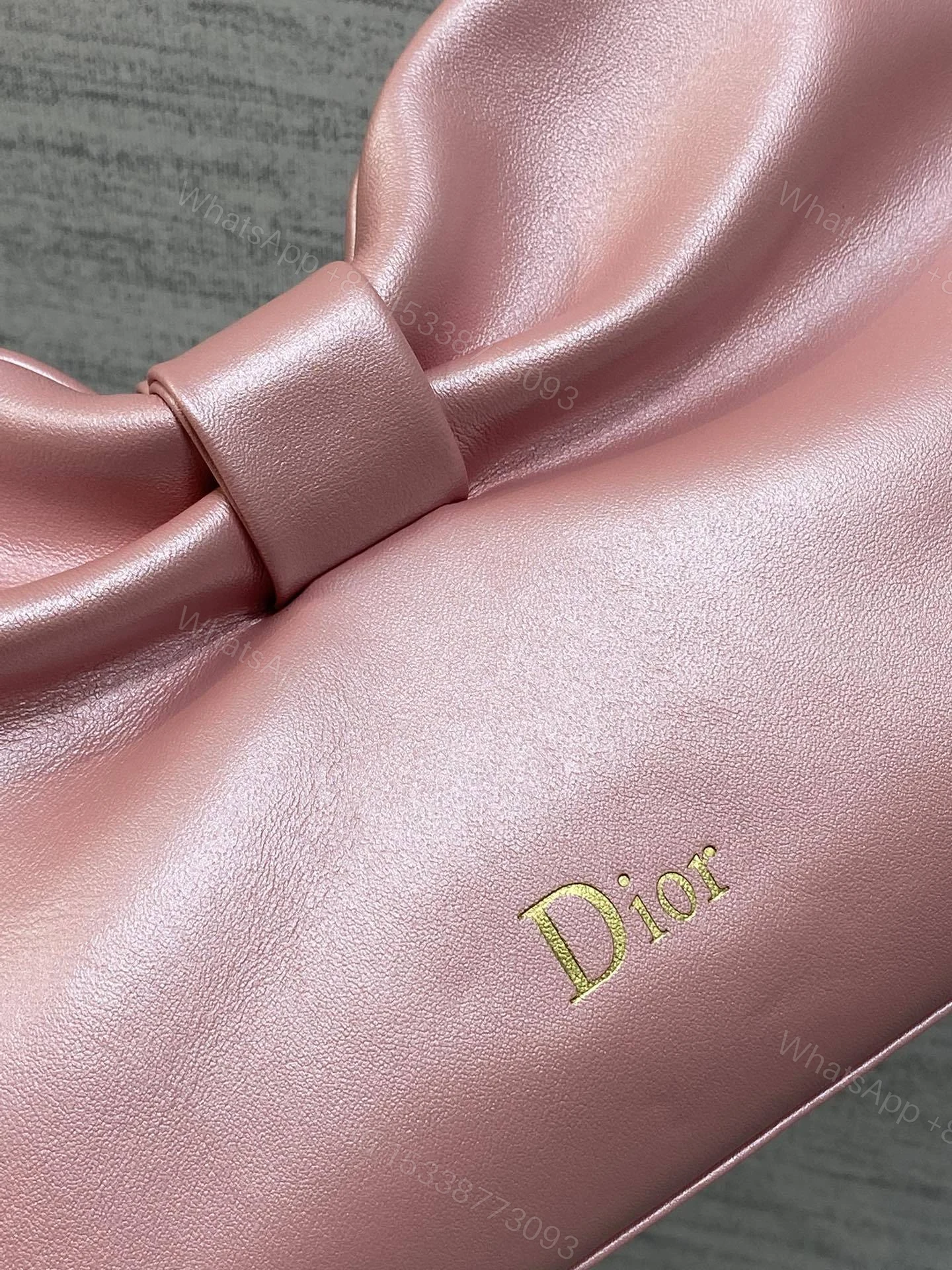 View 5 of Dior Bow Bag Pink Lambskin
