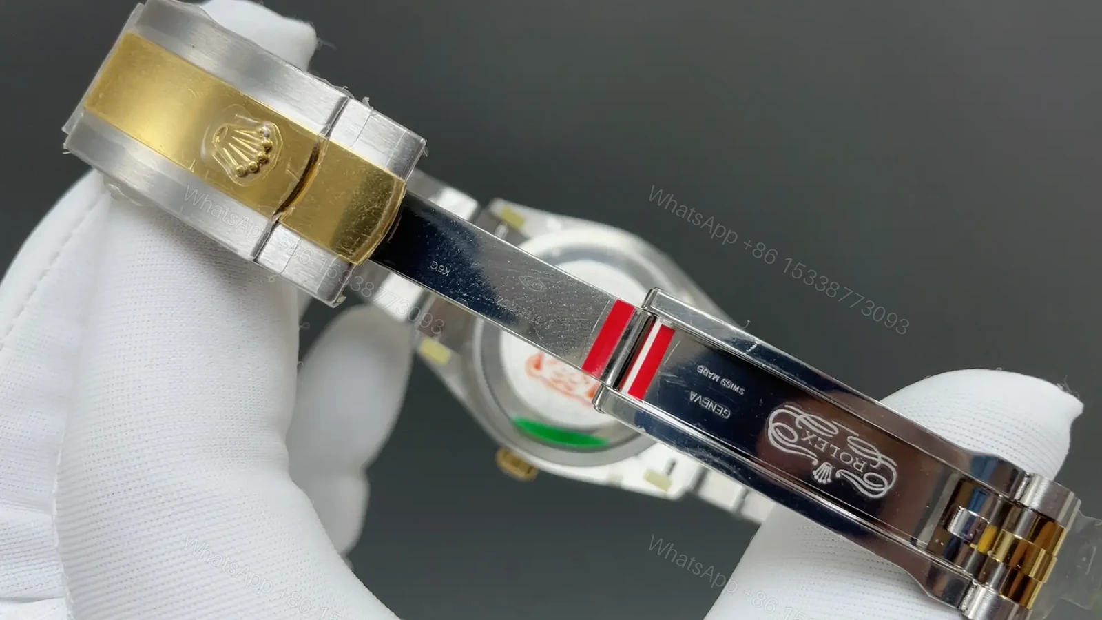 View 6 of Rolex Datejust 36 116233 Champagne Dial Fluted Bezel Jubilee Bracelet Watch 116233-0151