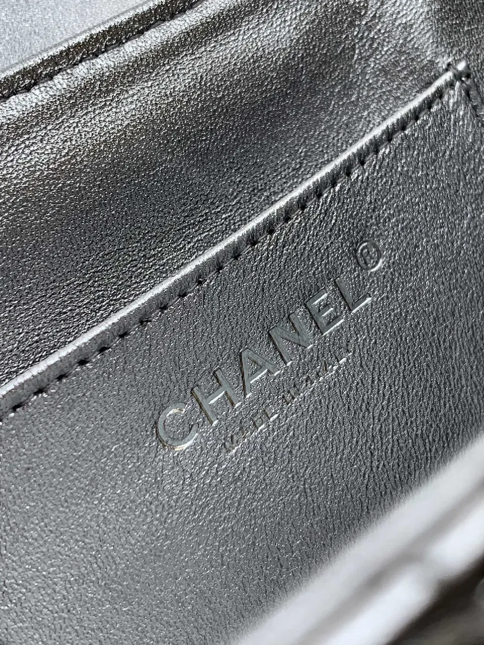 View 4 of Shimmer Quilted Chain Bag: Metallic Luxe Everyday Bag
