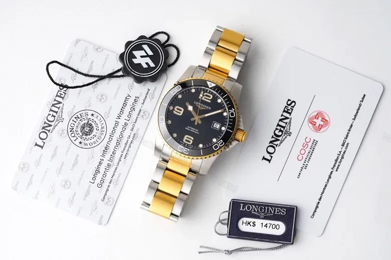 View 9 of Longines Conquest Stainless Steel and Gold Automatic Watch