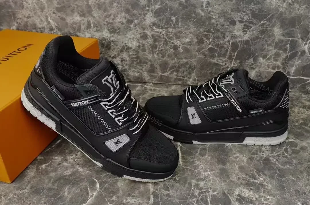 View 6 of Black Leather Modern Runner + Ultra Comfort Sneakers