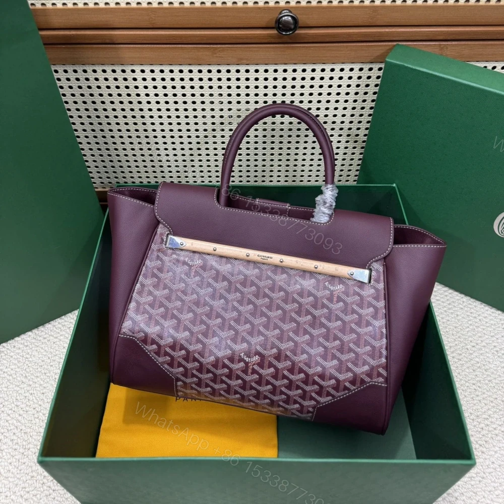 View 2 of 高仿Goyard*SAIGOC11手提托特包雙拼紫色大號免檢版