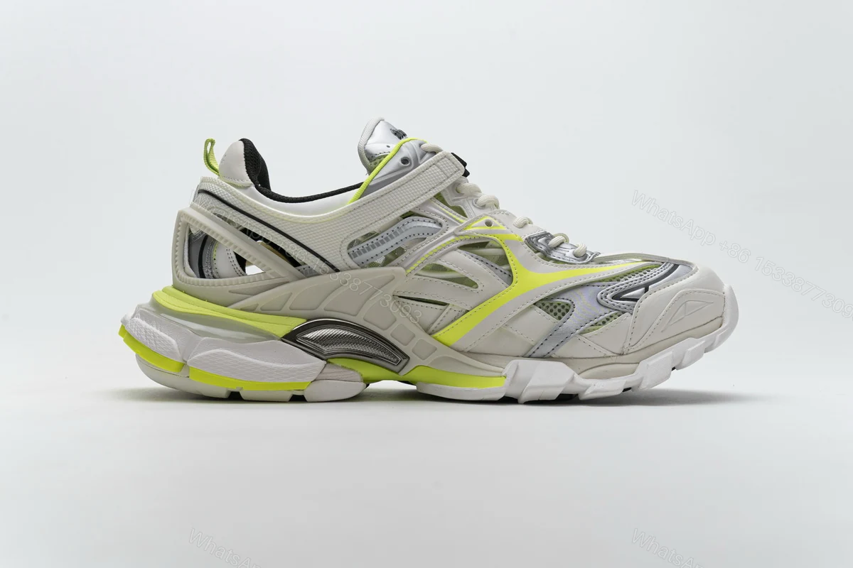 View 2 of Balenciaga Track 2 Sneaker White Fluo Yellow 568515 W2ON3 9073
