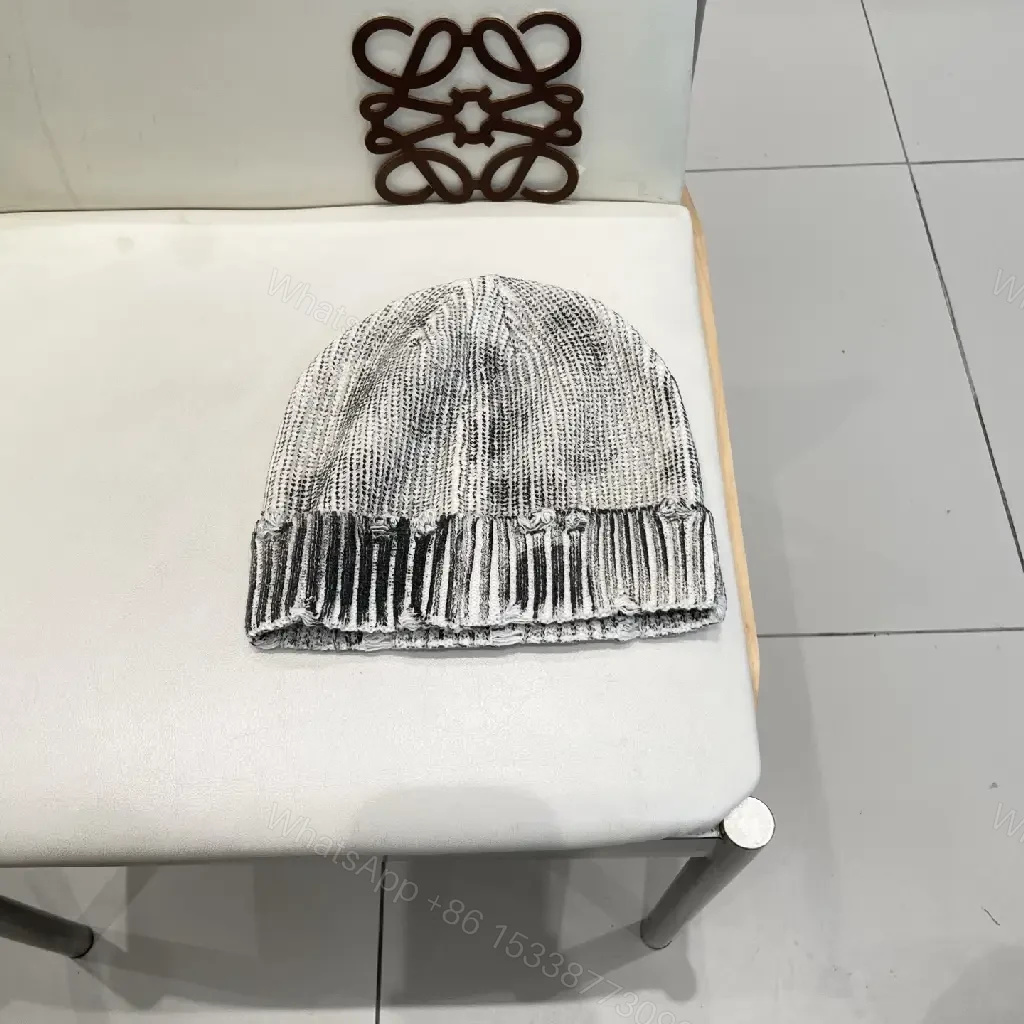 View 3 of Metallic Knit Beanie: Luxe Ribbed Warmth, Subtle Logo Interest
