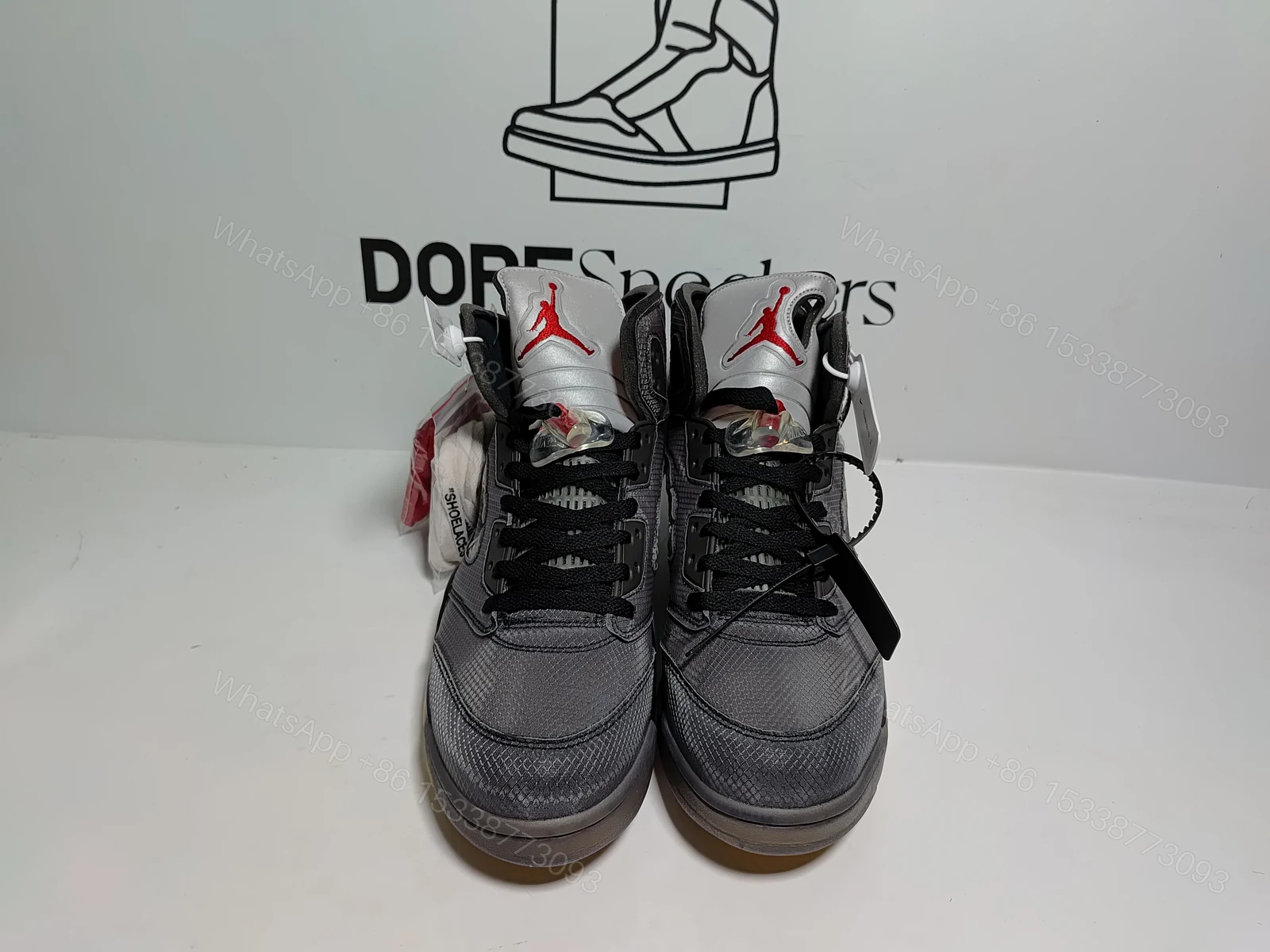 View 8 of OFF-WHITE x Air Jordan 5 Retro Muslin CT8480-001