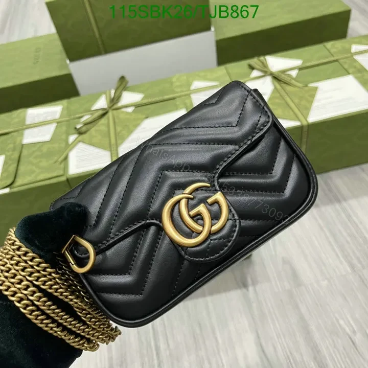 View 3 of Gucci Super Mini Bag in Beige Matelassé Chevron Leather 476433