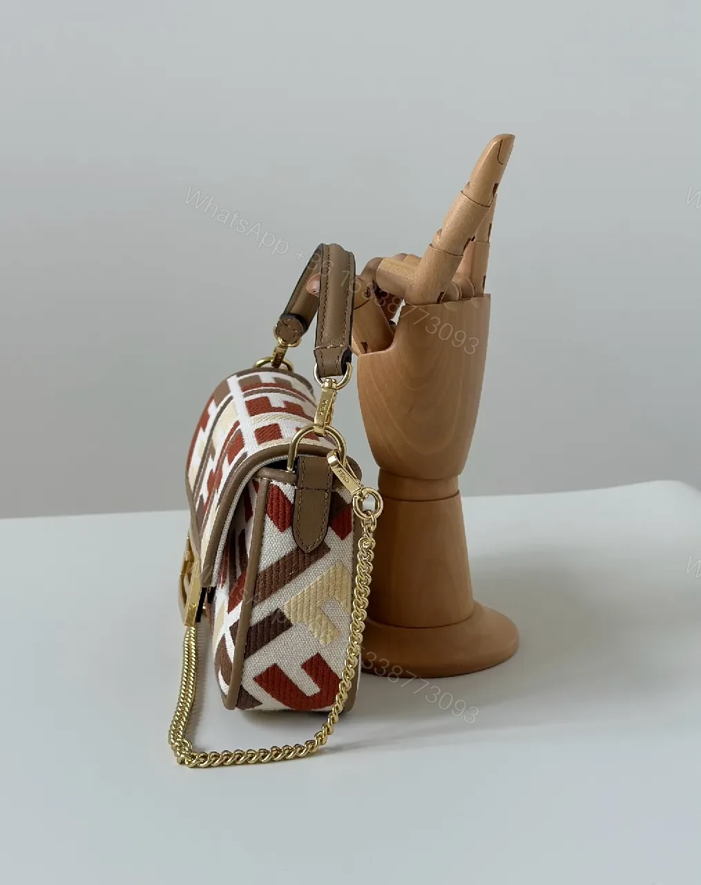 View 4 of Bold Geometric Leather Crossbody: All‐Day Versatility Bag