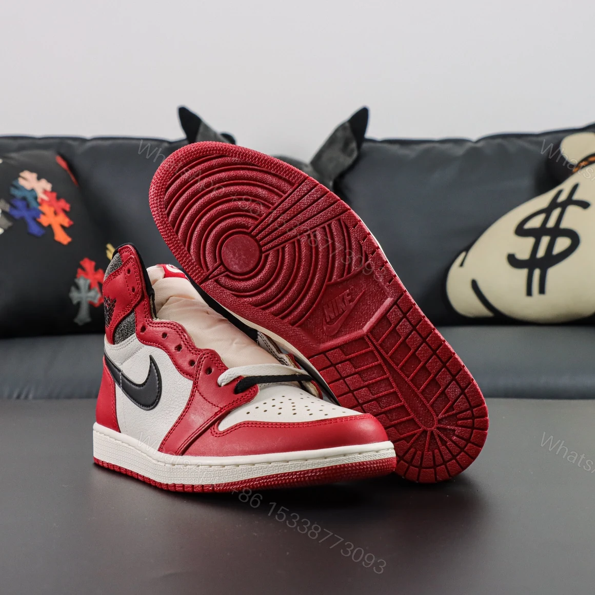 View 3 of Jordan 1 Retro High OG “Chicago Lost and Found” Reps