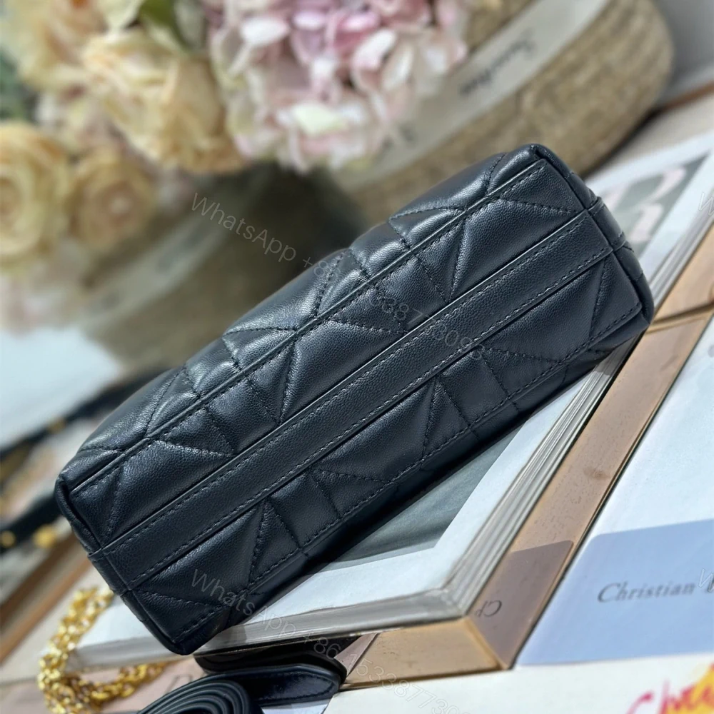 View 5 of 高仿Dior*MissCaro系列S5253M900小羊皮手提包Mini黑色免檢版