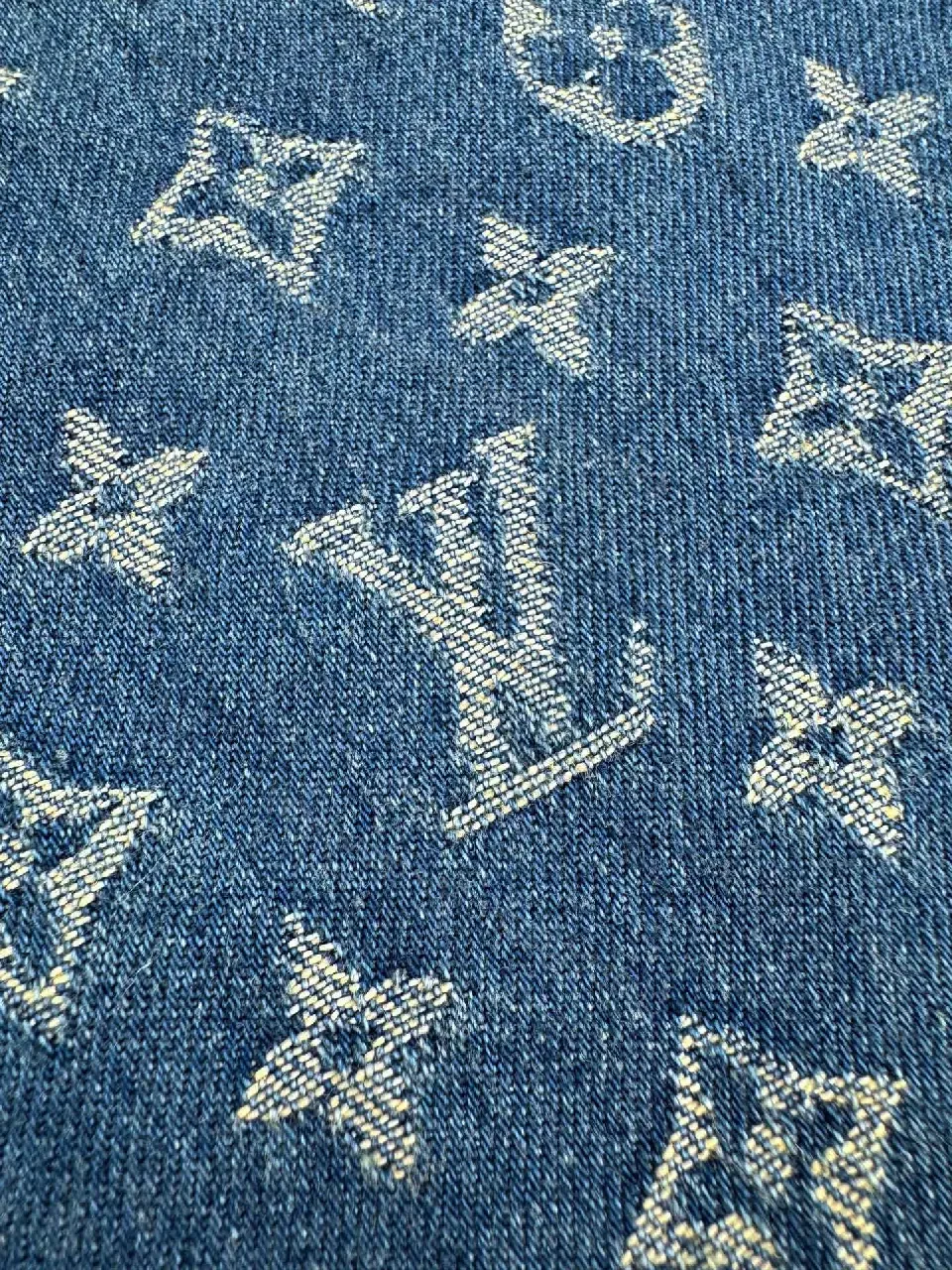 View 4 of Denim Monogram Bermuda Shorts – Signature LV Print, Elevated Comfort