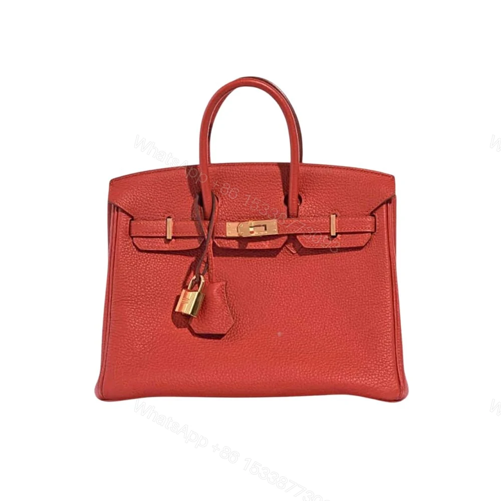 Hermes Birkin 25 Bag Togo Rouge Vermillon 25Cm — view 1