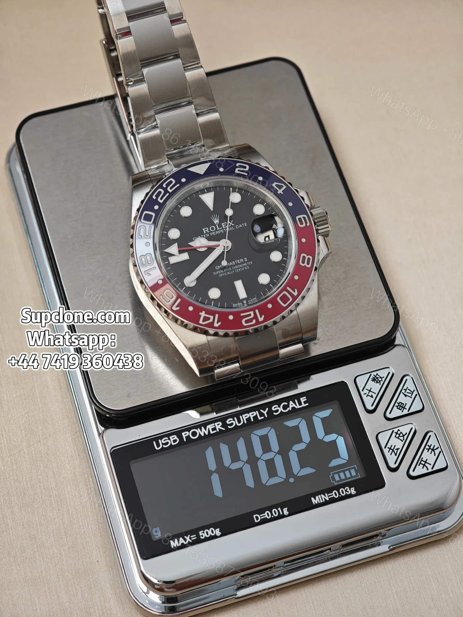 View 18 of Rolex Super Clone Watches 1:1 Pepsi GMT-Master II 126710BLRO DD3285 Oyster V3