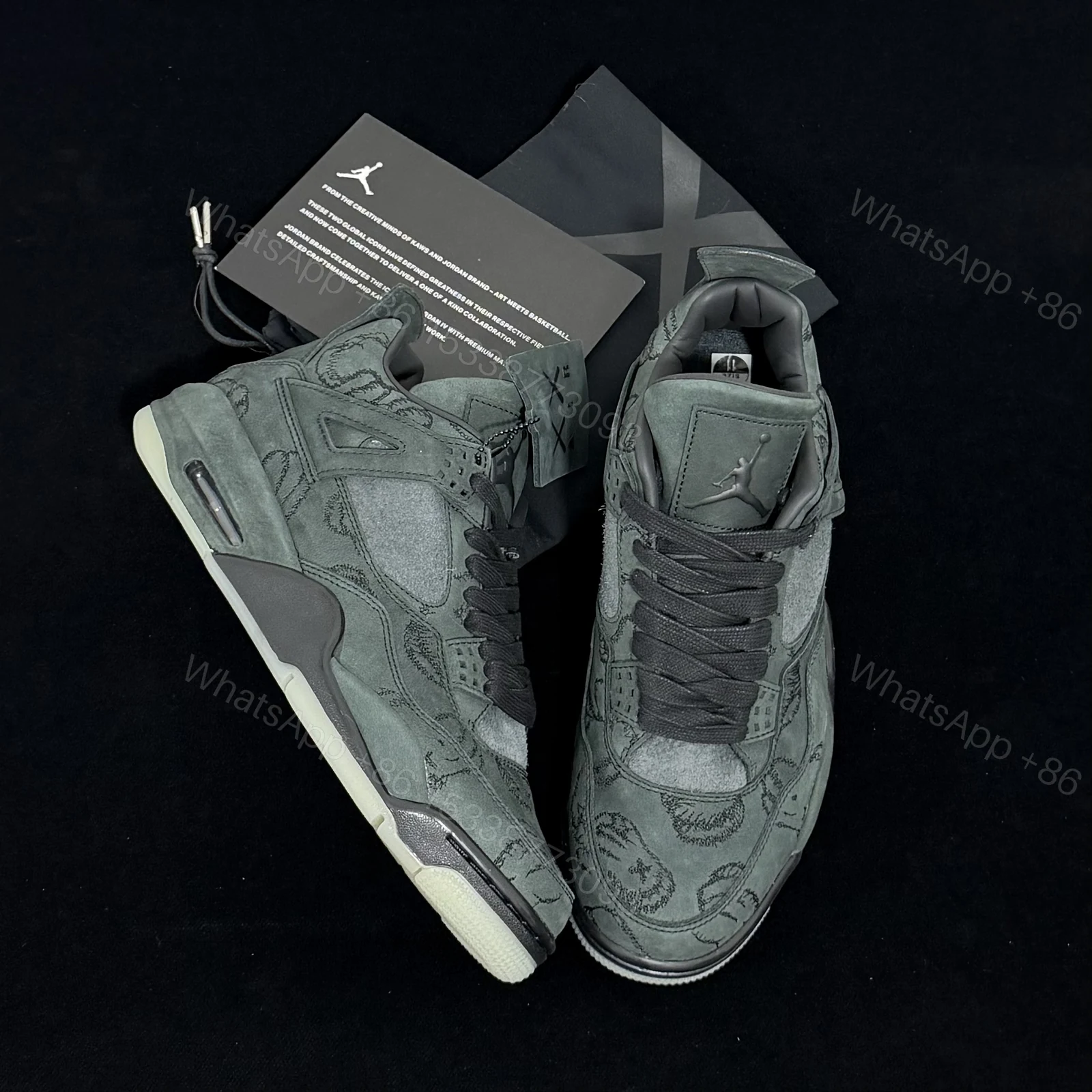 View 8 of Air Jordan 4 KAWS Black Rep