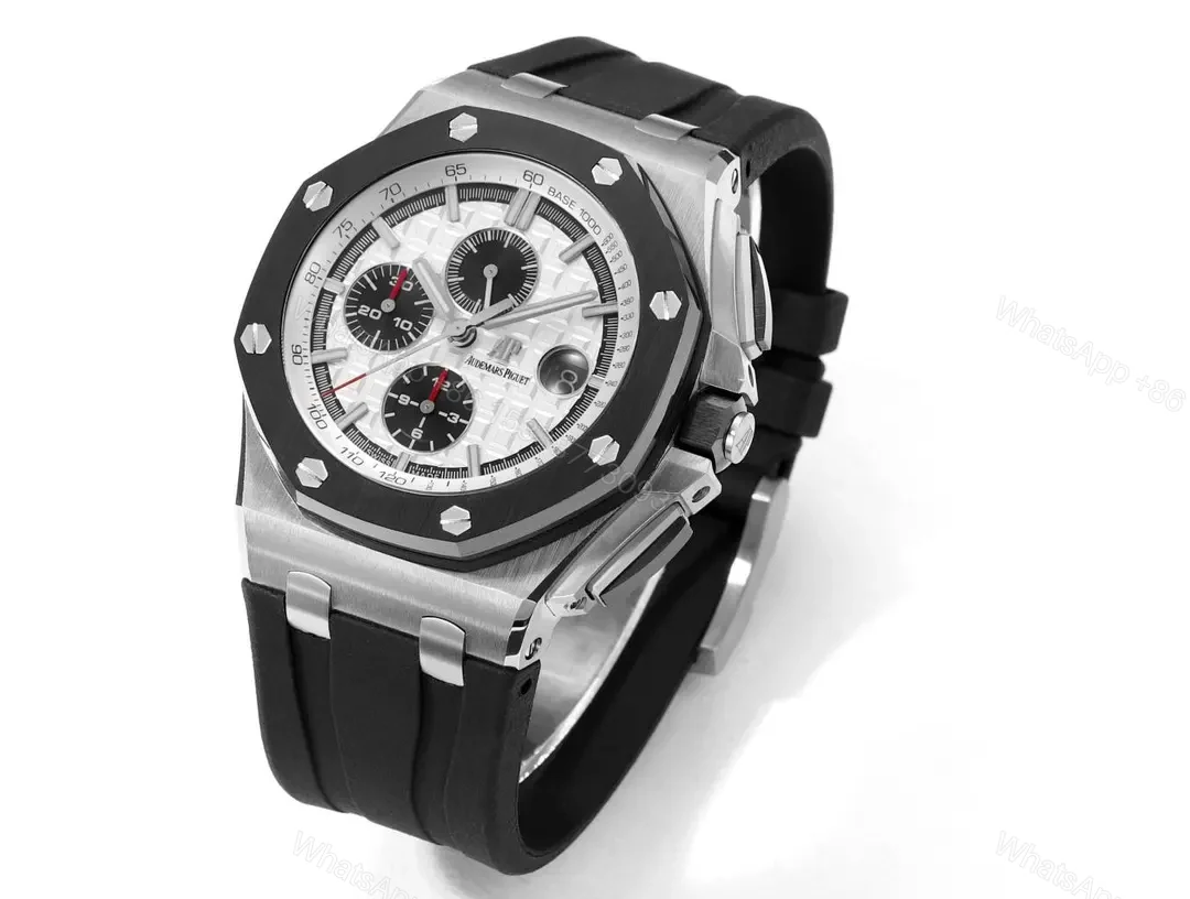 View 3 of TWA Factory Audemars Piguet Royal Oak Offshore Chronograph – Silver and Black with Rubber Strap
