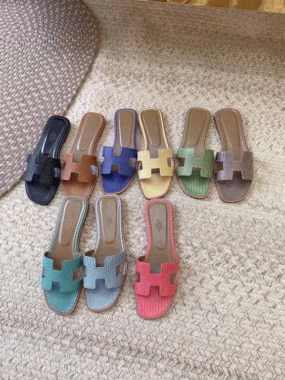View 2 of HermÃ ̈s Oran H-Strap Sandals â€“ Calfskin Luxury, All-Day Comfort