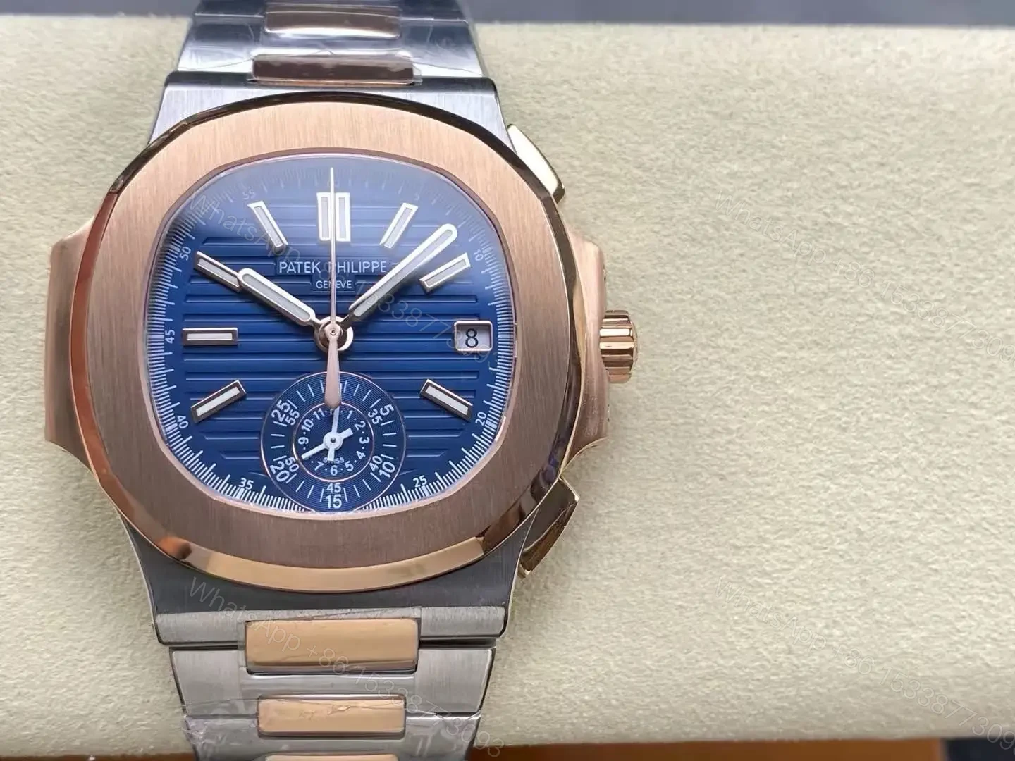 View 5 of Replica Patek Philippe Nautilus Chronograph Date Two-Tone 5980/1AR-001