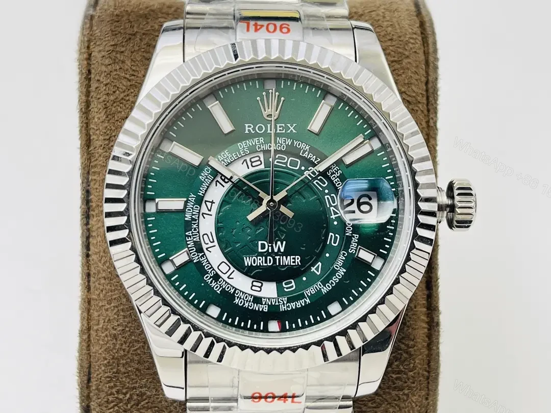 View 4 of Rolex Sky-Dweller Green Dial DiW Oyster Bracelet 42mm RLX-SKY-DIW-GRN42-OYS
